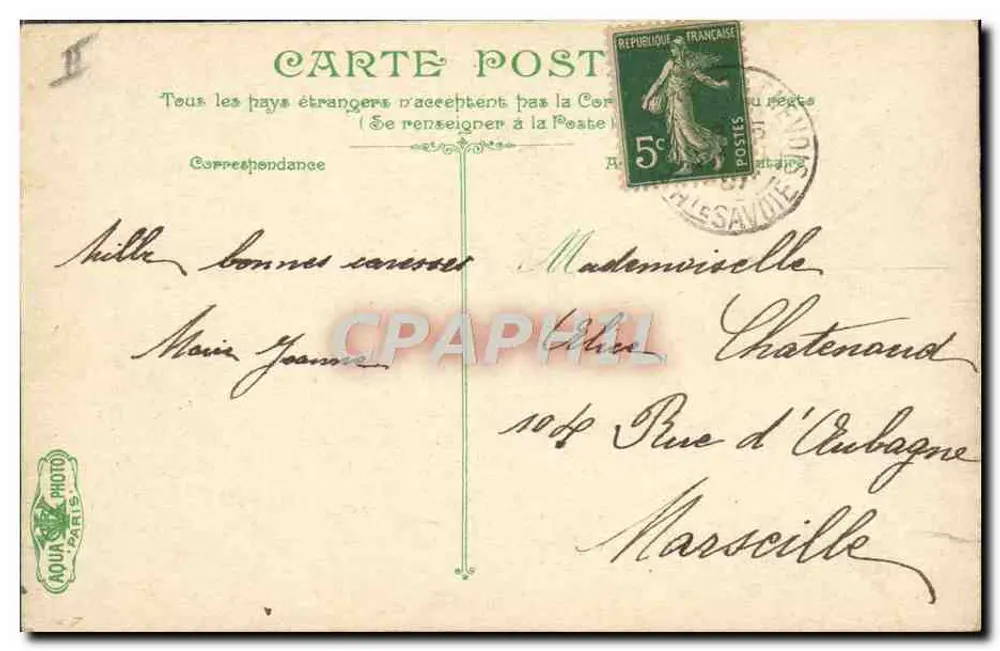 Genève. Le Théâtre — éditeur V. P. C. n° 2785 - Verso