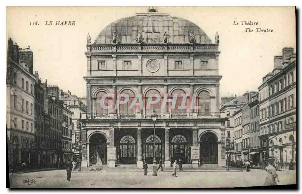 Le Havre — O Teatro — Editor B.D. n°118 - Frente