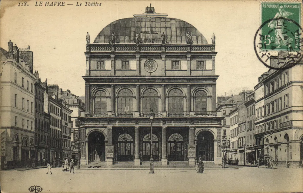 Le Havre — O Teatro — B.P.D. n°118 - Frente