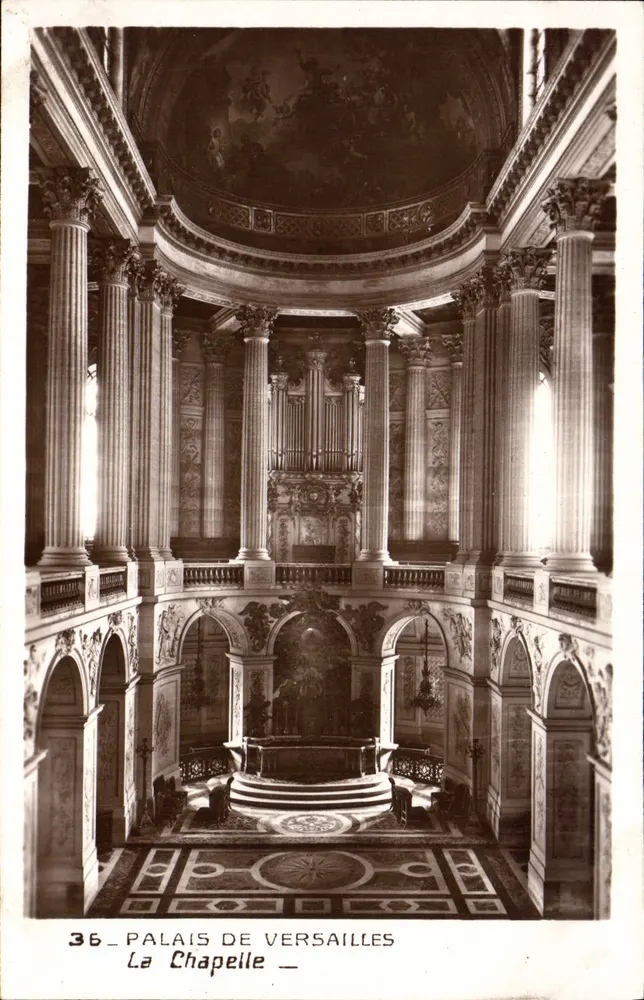 Palácio de Versalhes — A Capela — Editor Palácio do Louvre, n° 36 - Frente