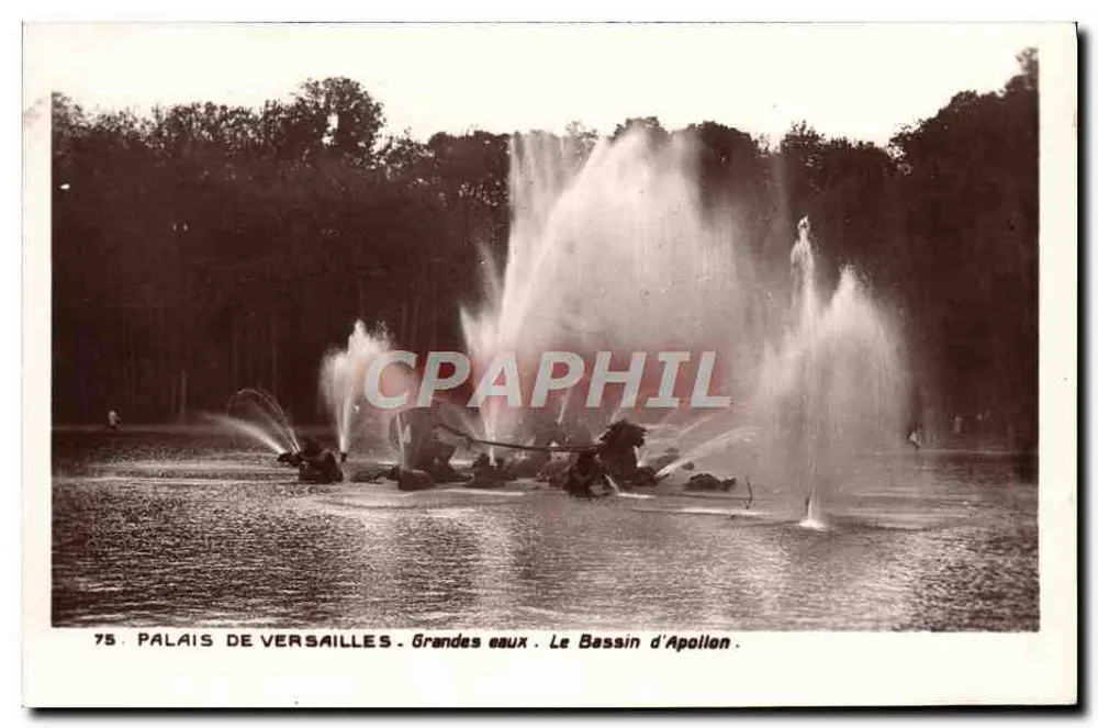Schloss Versailles — Große Wasserwerke. Der Apollo-Becken — F. 75 - Vorderseite