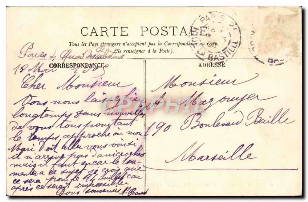 Versalhes — O Grande Trianon — A Facha — LL. — n° 168 - Verso