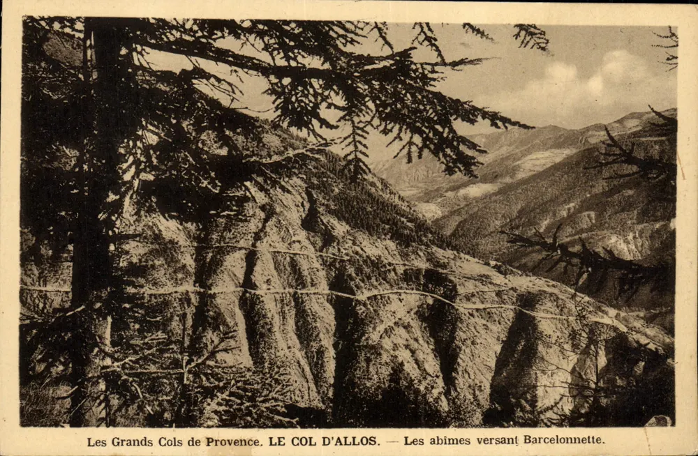 Die großen Pässe der Provence. DER PASS D'ALLOS. — Die Schluchten in Richtung Barcelonnette. - Vorderseite