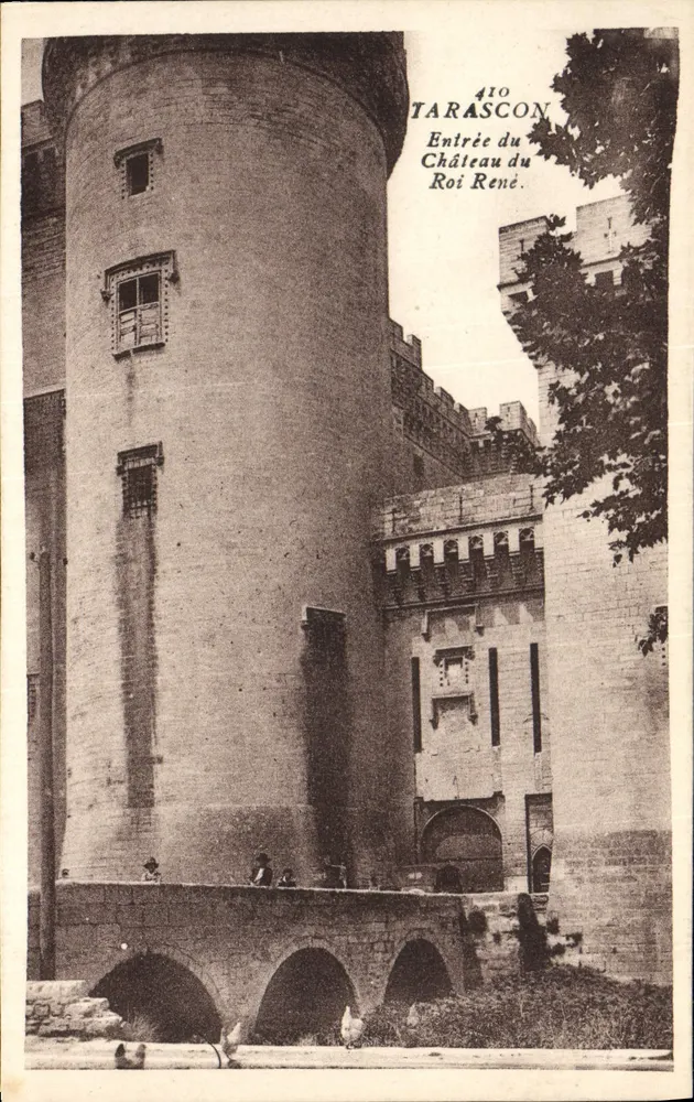 Tarascon — Entrata del Castello del Re René — editore sconosciuto, n° di serie 410 - Recto
