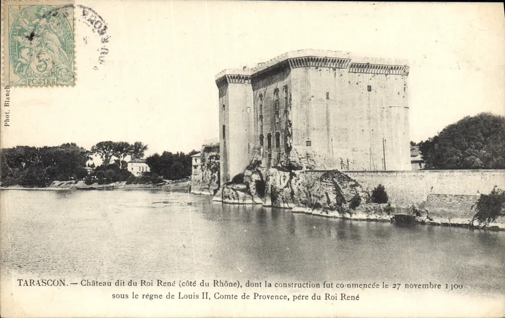 Tarascon — Castelo dito do Rei René (lado do Rhône) — Fot. Blanch - Frente
