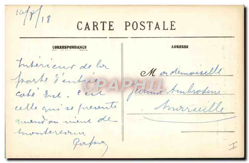 Moret-sur-Loing — Innenansicht der Porte de Bourgogne — L. Coffin, fot.-verlag, Moret - Rückseite
