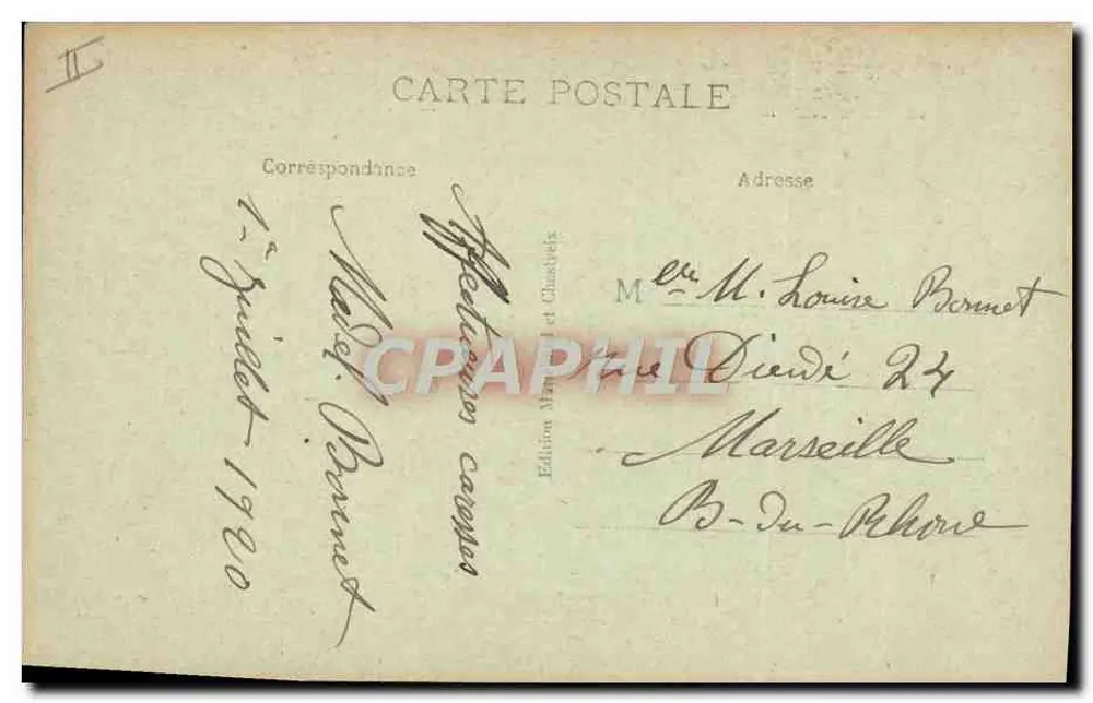 La Maison Centrale — Riom, Puy-de-Dôme — Edição Ménard e Chastellet - Verso