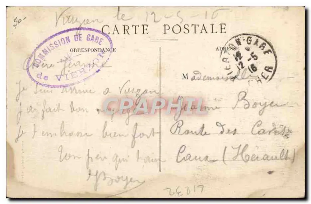 Vierzon — Torre da Prisão — Editor: Livraria Poivert, Vierzon - Verso