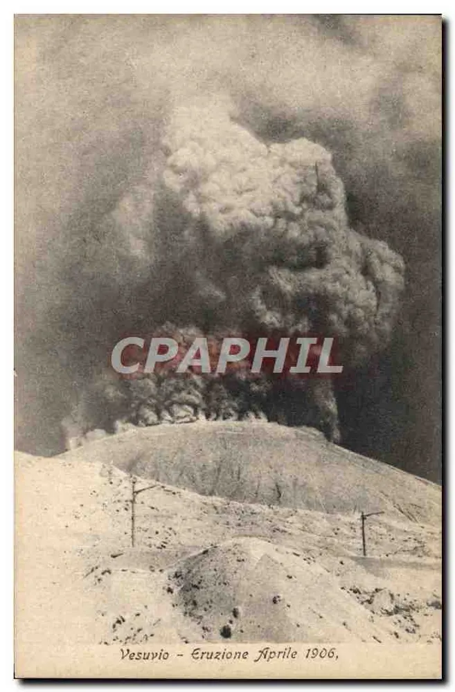 Vesuvio — Ausbruch April 1906 — Verlag E. Ragozino, Gall. Umberto, Neapel - Vorderseite