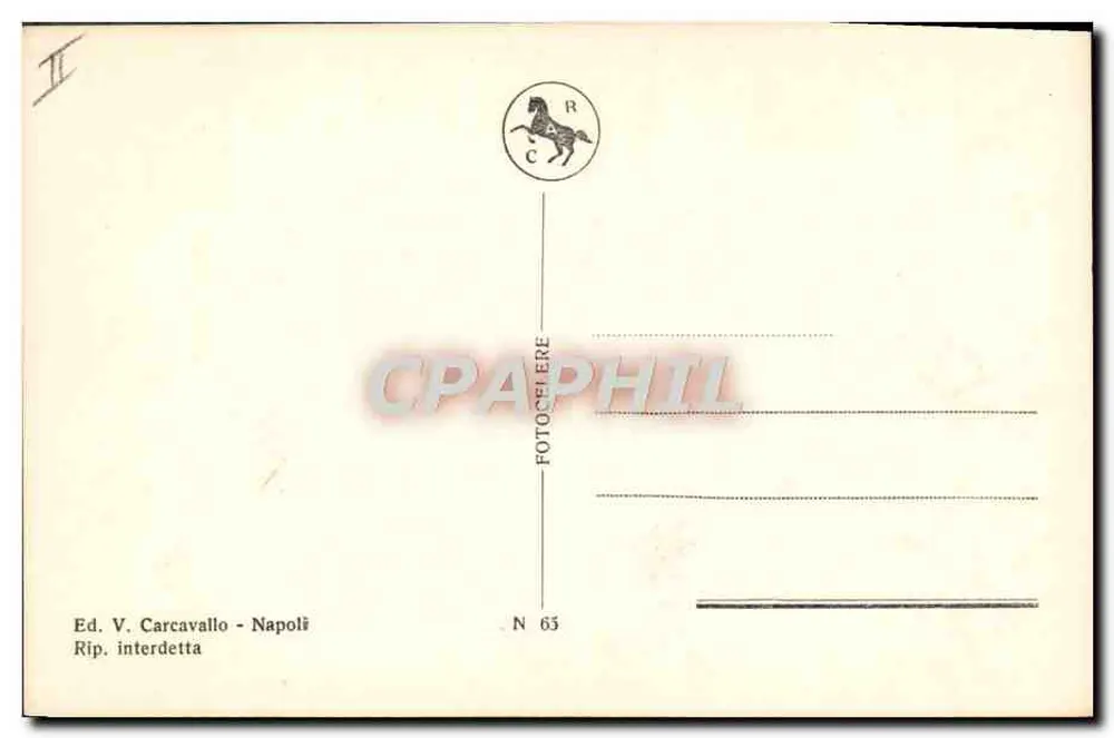 Napel - (Pozzuoli) - Die Solfatara — Verleger V. Carcavallo, Nr. 65 - Rückseite