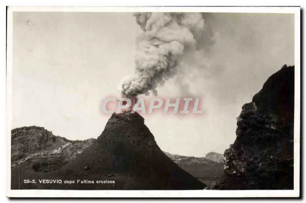 Vesuvio nach der letzten Eruption — 28-2 — Ausgabe Brummer & C. Como - Vorderseite