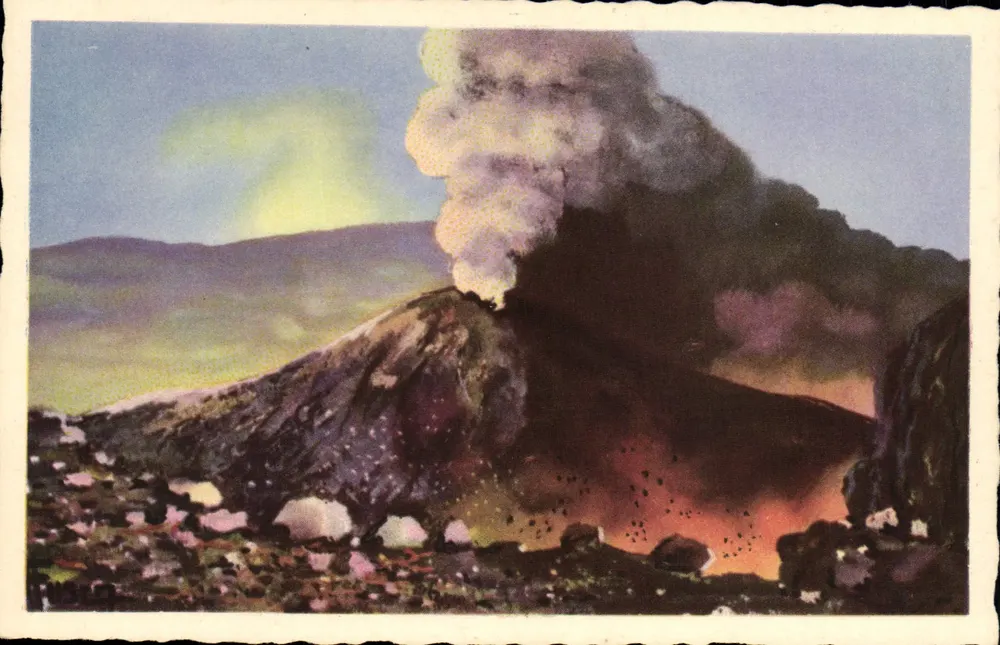 Napoli - Vesuvio in Eruption (1930) — In Italien gedruckt, Serie 0006-11 - Vorderseite
