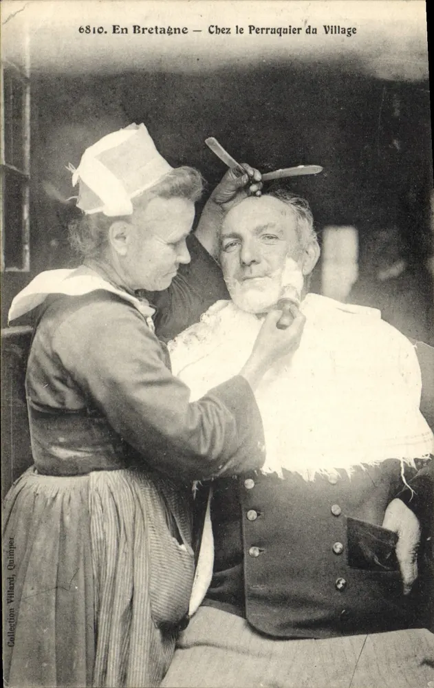 In der Bretagne — Beim Dorfbäcker — Sammlung Villard, Quimper - Vorderseite