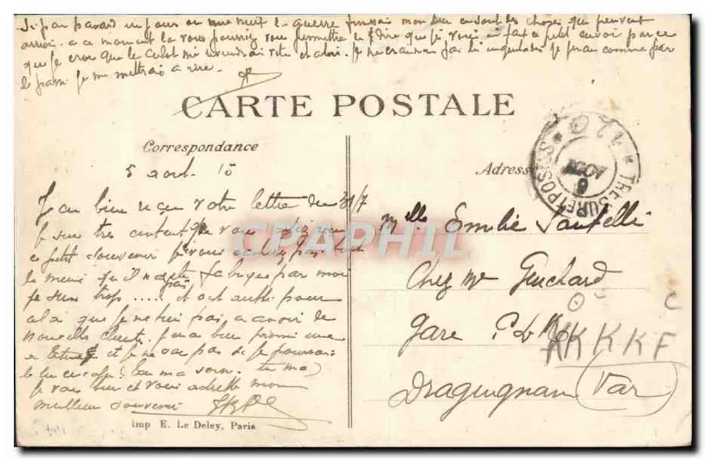 L'ARGONNE — Friseur salon — imp. E. Le Deley, Paris - Rückseite