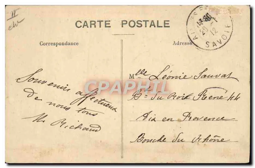 Winter-Sport (Plateau du Revard) — SAVOIE — Verlag L. BERNARD & Cie, n° 2440 - Rückseite