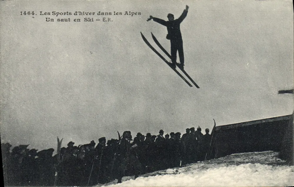 Ein Skisprung — E.R. — Winter-Sport in den Alpen — n° 1464 - Vorderseite