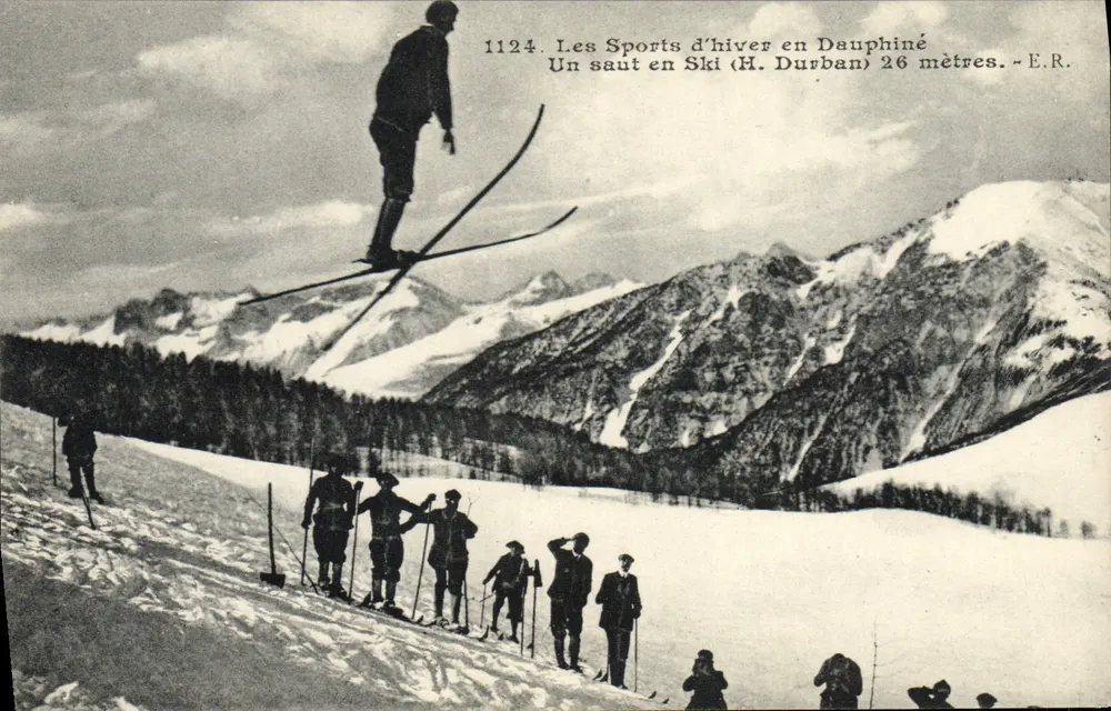 Ski-Sprung in Dauphiné — 26 Meter — H. Durban — E.R. — n°1124 - Vorderseite