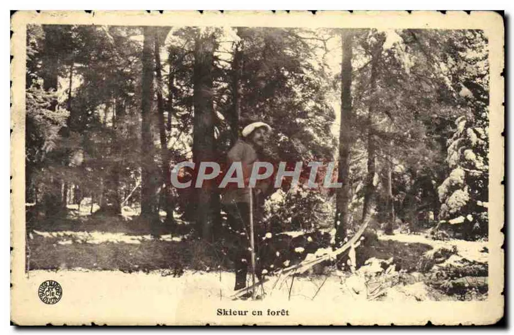 Skifahrer im Wald — Verlag: Union des Cartes Postales, Nr. 24 - Vorderseite