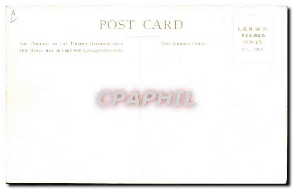 Sala de dormir — Trem de passageiros — L.N.W.R. Révisée 1904 - Verso