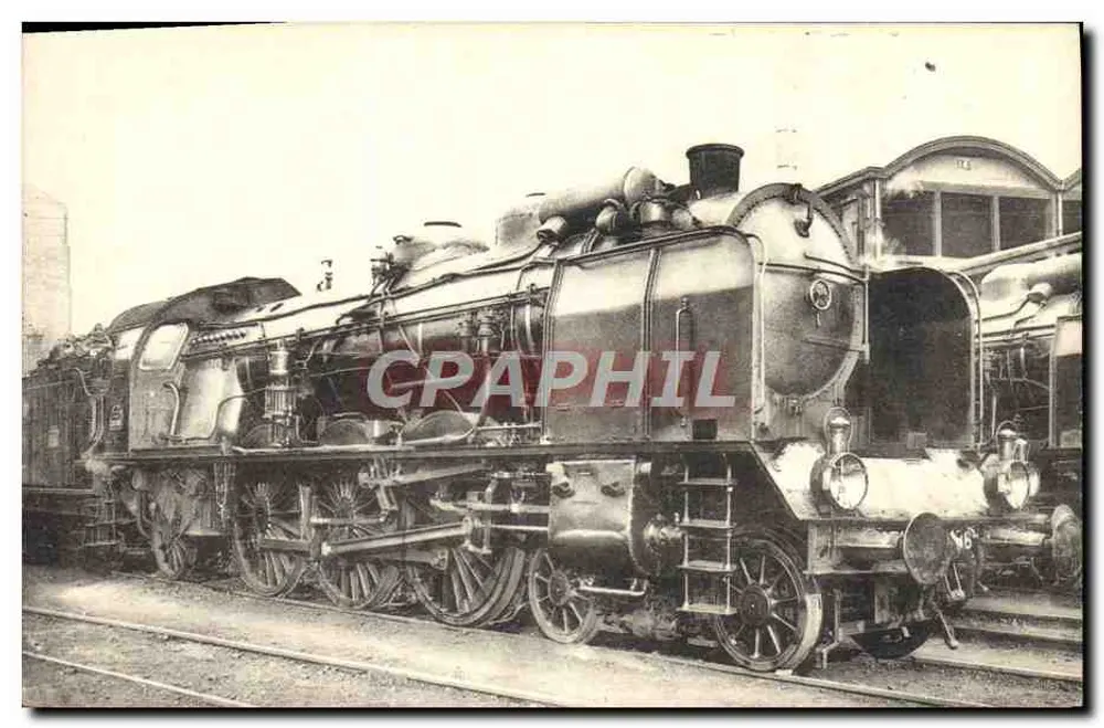 Dampflokomotive 231 D 186 — Serie 231 D — H. M. F. RUMON - PARIS - Vorderseite