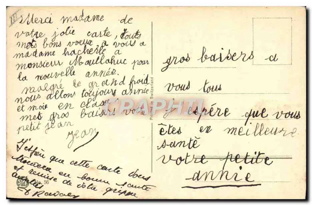 Navio a vela — mar agitado — Rieger & Cie, n° 56 - Verso