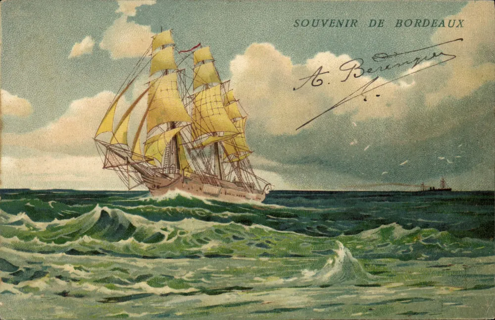 Navio a vela — Lembrete de Bordeaux — A. Berenger - Frente