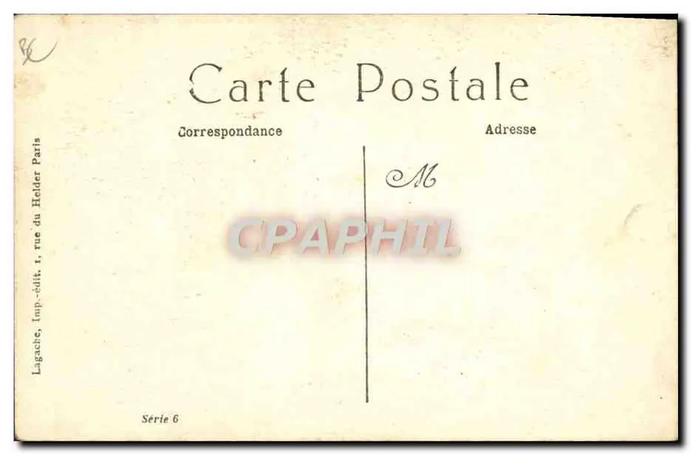 Duas mulheres — cena íntima — Lagache, Imp.-édit., rue du Helder, Paris, Série 6 - Verso