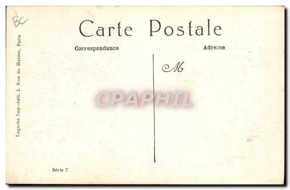 Três mulheres nuas — cena de estúdio — Lagache Imp.édit., Paris, Série 7 - Verso