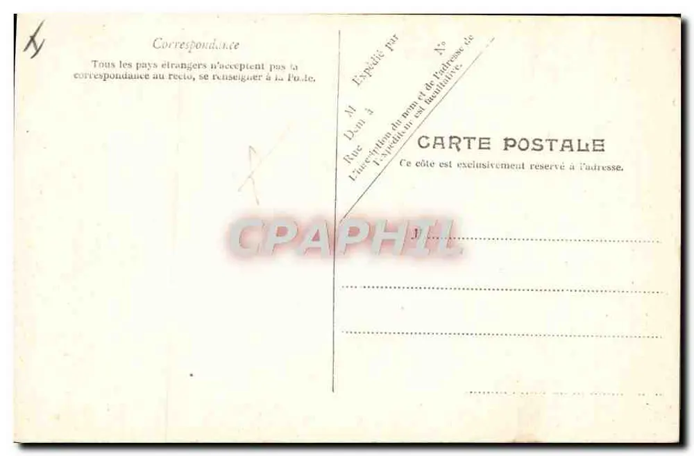 Nackte Frau in einer Badewanne — Kabarett-Szene — U.P. PARIS, Nr. 2450 - Rückseite