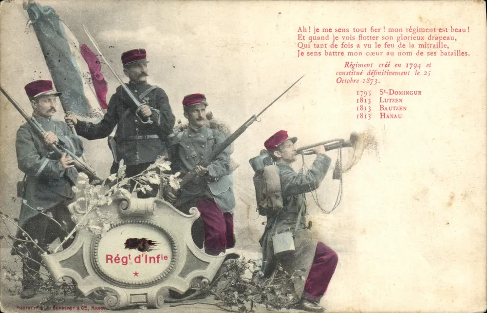 Regimento de Infantaria — 1795-1813 — Fototipia A. Berbent & Cie, Nancy - Frente