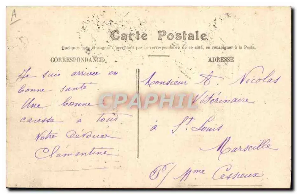 Avignon — Kasernen Chabrun, belegt von der 58. Infanterie — Edition N. G. - Rückseite