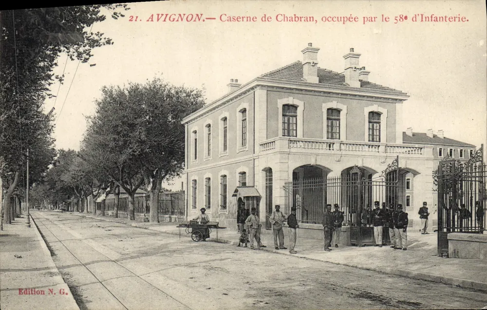 Avignon — Kasernen Chabran belegt durch die 58. Infanterie — Edition N.G. - Vorderseite