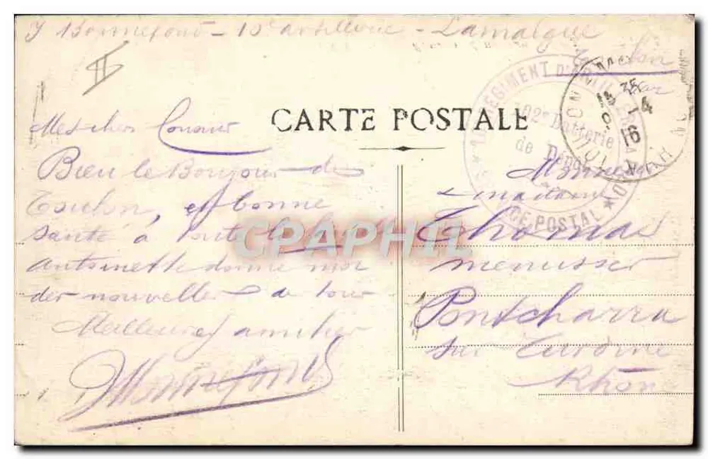 Toulon — Torpedoboots in Linie — unbekannter Verleger - Rückseite