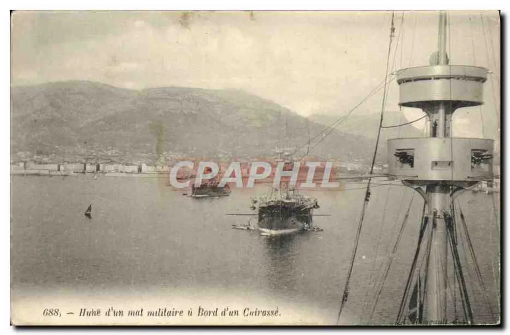 Ansicht eines militärischen Mates an Bord eines Schlachtschiffes — Verleger: A. Rougnaud, Nr. 688 - Vorderseite