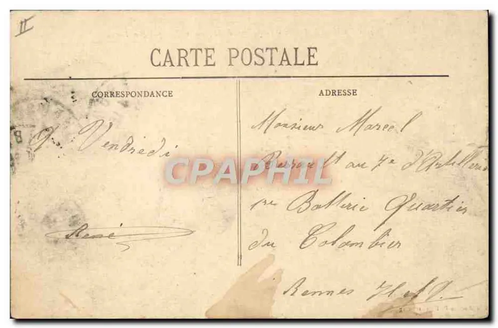 Cherbourg — Mobiles Flugboot zur Abwehr bei stürmischem Wetter — Sammlung P. B., Cherbourg - Rückseite