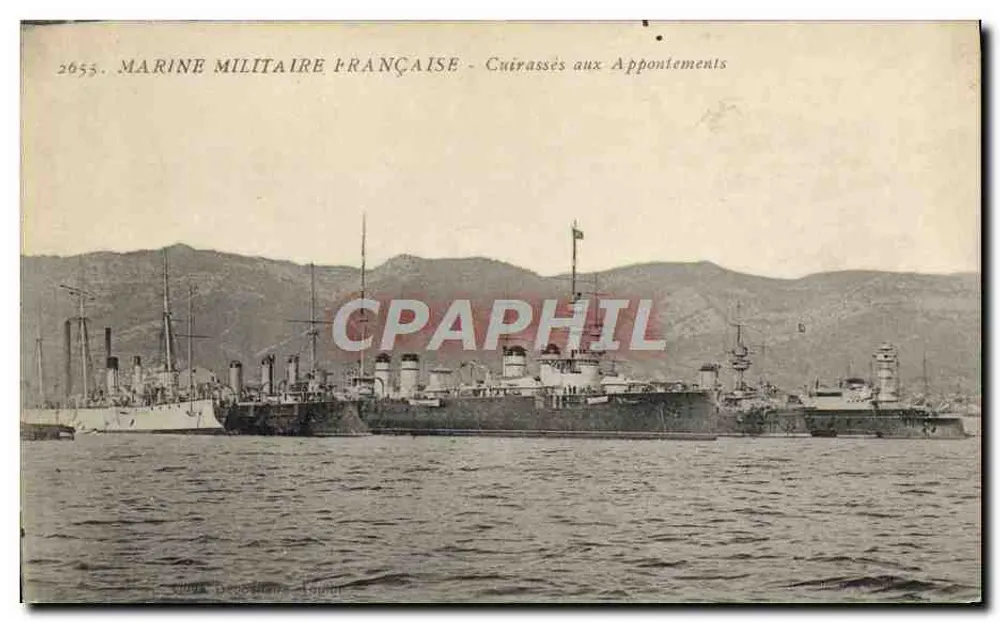 Marinha Militar Francesa - Cuirassados nos Apontamentos — Editor: C. Depottier, Argel, n° 2655 - Frente
