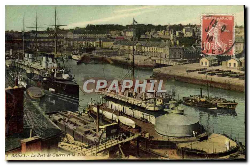 BREST - Der Kriegshafen und die Stadt - G. B. - Vorderseite