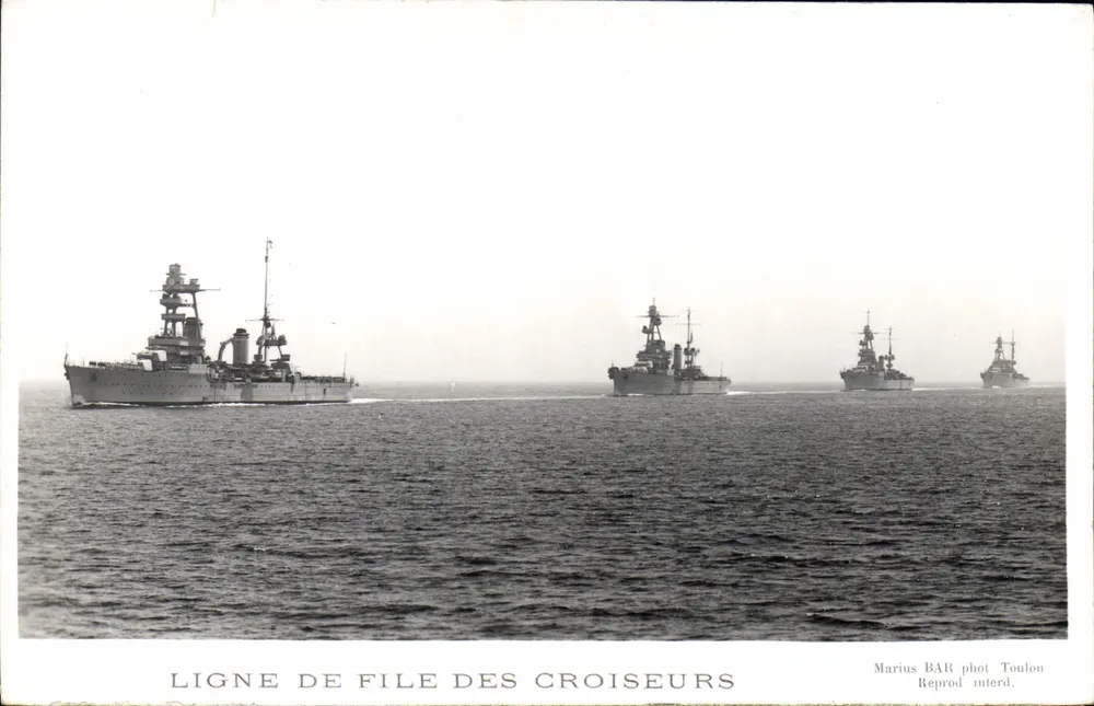 Linie der Kreuzer — Toulon — Marius BAR phot. - Vorderseite