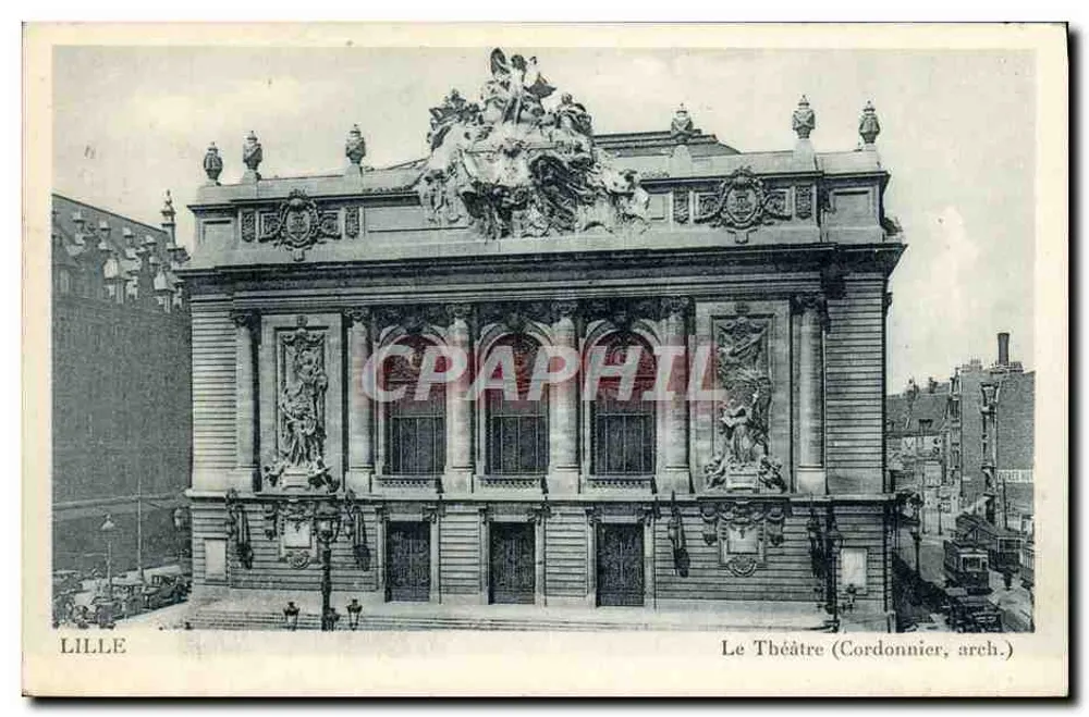 Lille — O Teatro (Cordonnier, arq.) - Frente