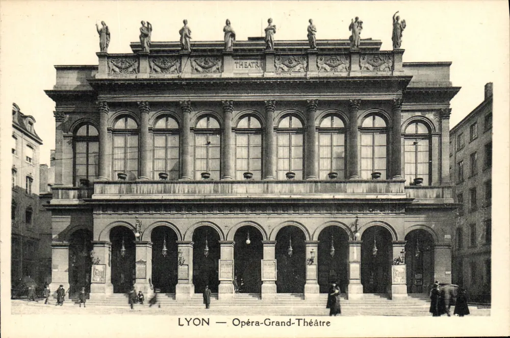 LYON — Ópera-Grand-Teatro — Fototipia Lescuyer, 16, rue Remparts-d’Almâny, Lyon - Frente