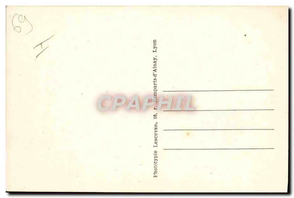LYON — Ópera-Grand-Teatro — Fototipia Lescuyer, 16, rue Remparts-d’Almâny, Lyon - Verso