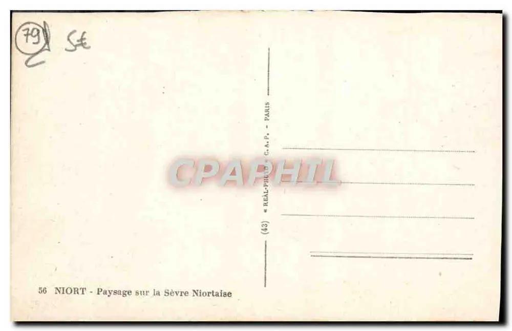 Niort - Ansicht der Sèvre Niortaise — Réal-Philip - C.A.P. - Paris - Rückseite