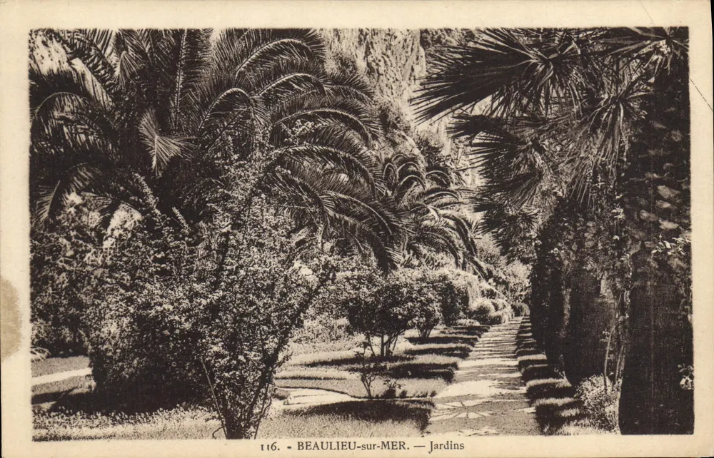 Beaulieu-sur-Mer — Jardins — Edição La Tigogne, Mônaco - Frente