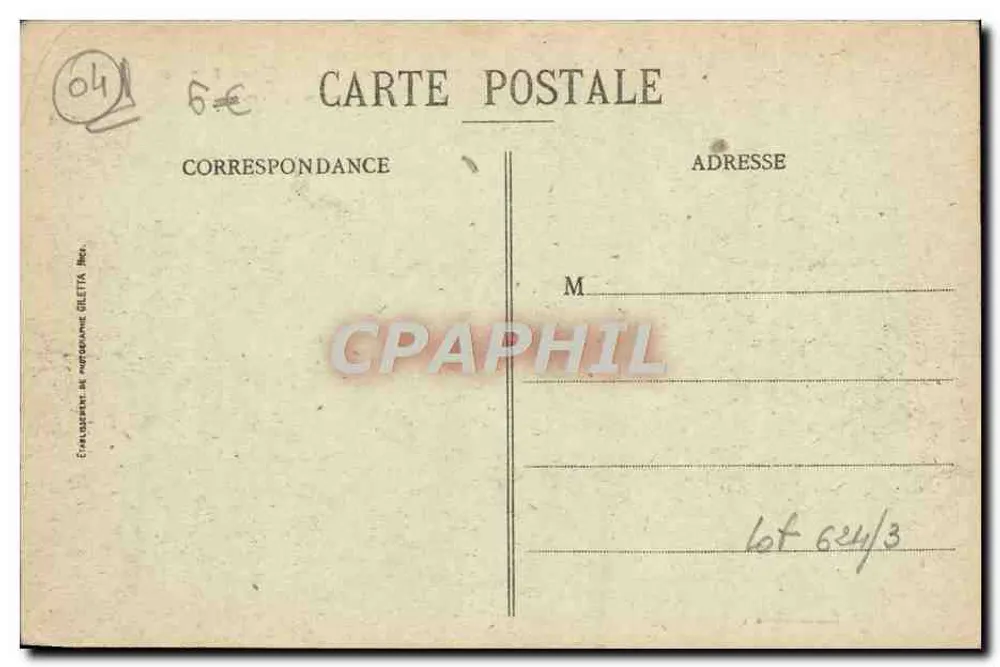 Waterval en tunnel van Escaffarels — Route van Annot naar Entrevaux — Uitgave Gilelta - Achterkant