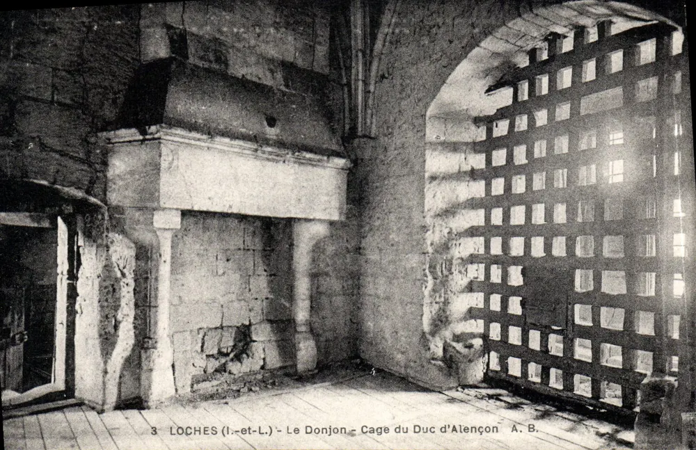Loches (Loir-et-Cher) - O Donjon - Cela do Duque d'Alençon — A. B. - Frente