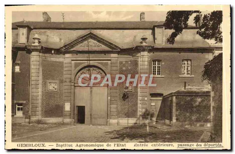 GEMBLOUX — Agrar-Institut des Staates — Äußere Eingang, Passage der Deportierten. - Vorderseite
