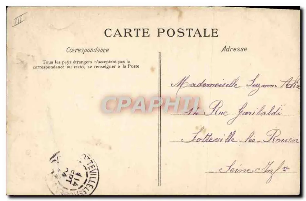 Louviers — La Prison et la Poste — La C.P.A. - Rückseite