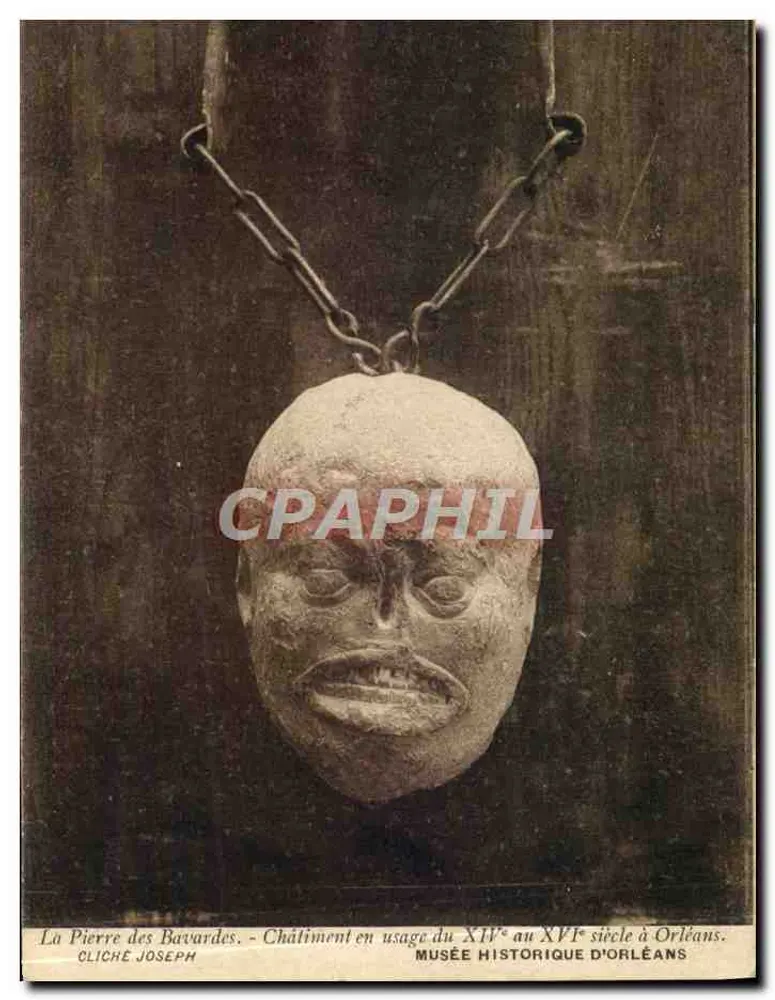 De Steen van de Gossips — Straf in gebruik van de 14e tot de 16e eeuw in Orléans — Historisch Museum van Orléans - Voorkant