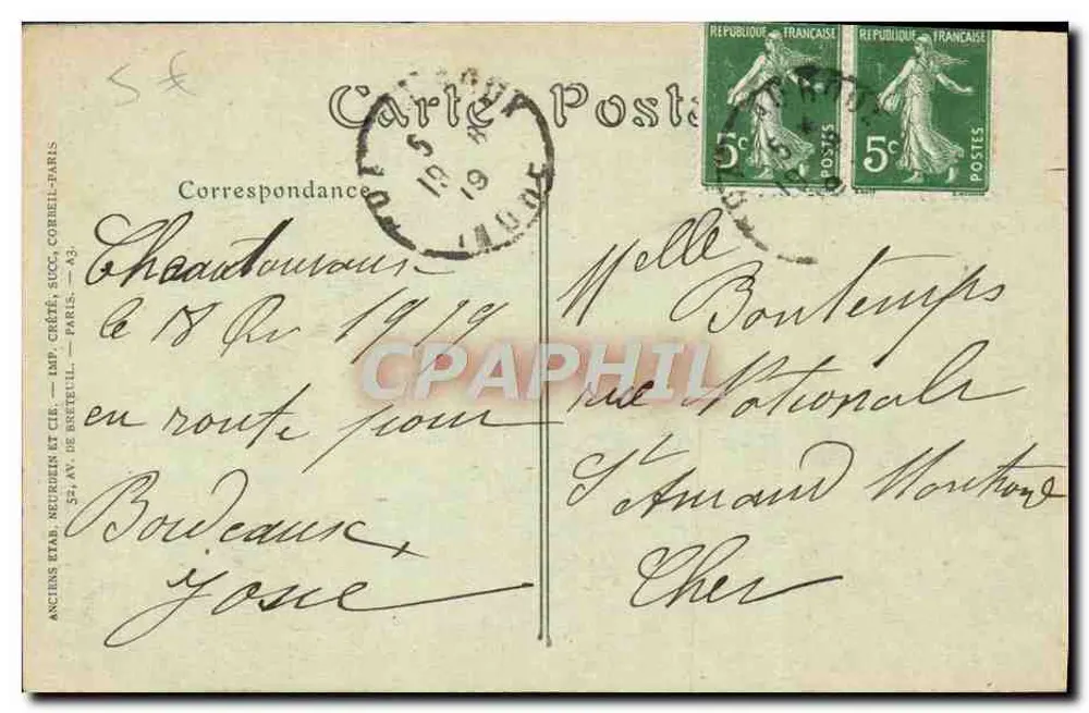 Châteauroux — Portão da antiga prisão — J. Roc, n°27 - Verso