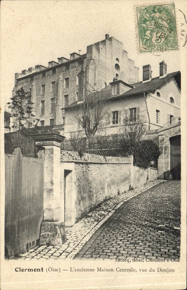 Clermont (Oise) — De oude Centrale Huis, uitzicht vanaf de Donjon — Lecocq, tabak - Voorkant